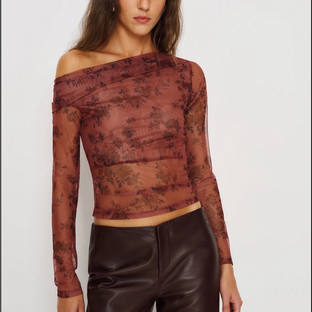 Reformation Elio Knit Top Pink - Size S